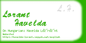 lorant havelda business card